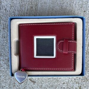 Things Remembered Red Trifold Wallet NWT 'Charlotte' Leather Gifts
